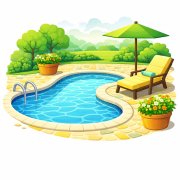 Poolside Hardscaping